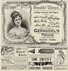 Advertising spread from The Graphic Christmas Number 1896
