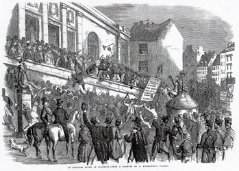 An Election Scene at Kilkenny, illustration from 