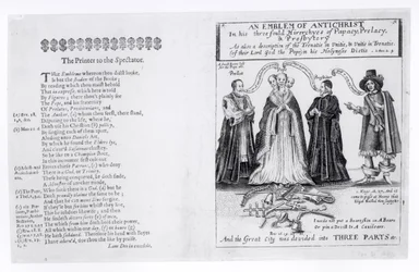 An Emblem of the Antichrist in his Threefold Hierarchies of Papacy, Prelacy, and Presbytery