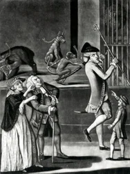 An Exhibition of Wild Beasts or the Macaroni in Distress