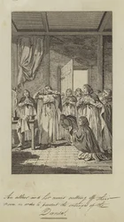 An abbess and her nuns cutting off their noses to prevent the outrages of the Danes