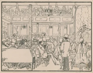 An audience at the music hall