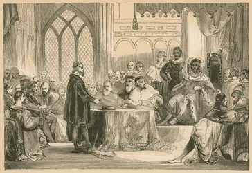 Andrew Melville before the King and Privy Council