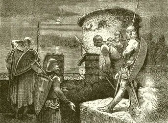 Approach of the Hostile Norman Fleet