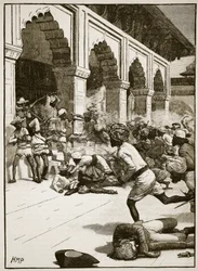 Arrest of the Rajah of Benares, illustration from Cassell