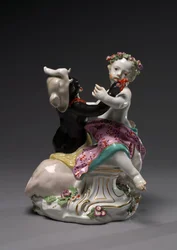 Asia and Africa, manufactured by Chelsea Porcelain Factory, c.1760