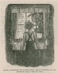 Awful apparition to a gentleman, whilst shaving, in the Edgware Road, London - 30 September 1846