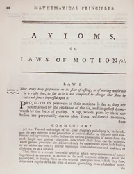 Axioms, or Laws of Motion, from Volume I of The Mathematical Principles of Natural Philosophy by Sir Isaac Newton 1777