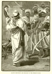 Bagaeus Delivering His Messages to the Persian Guard