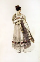 Ball dress, fashion plate from Ackermann