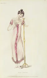 Ball dress, fashion plate from Ackermann