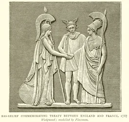Bas-Relief Commemorating Treaty between England and France, 1787
