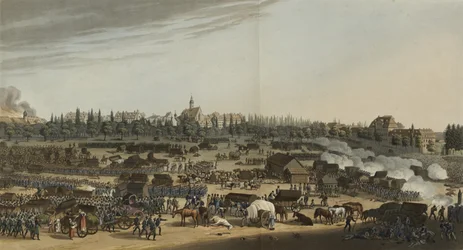 Battle of Leipzig, 16-19 October 1813, from An illustrated record of important events in the Annals of Europe during the years 1812, 1813, 1814 & 1815