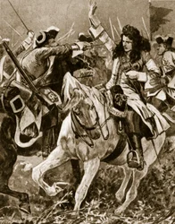 Battle of Malplaquet, September 11th 1709: Chevalier St. George wounded During the War of the Spanish Succession