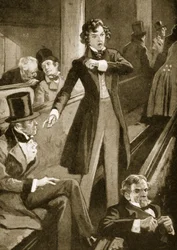 Benjamin Disraeli making his first speech in the House