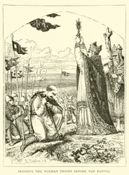 Blessing the Norman troops before the battle