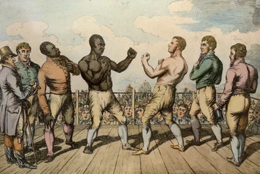 Boxing Match Between Cribb and Molineaux at Thistleton Gap, Rutland, 1811