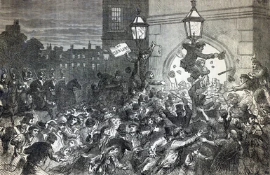 Bread Riot at the Entrance to the House of Commons in 1815
