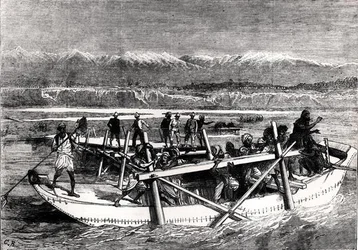 Bridging the Kabul River at Jellalabad