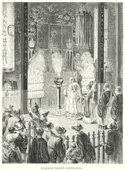 Buddhist Priests Officiating