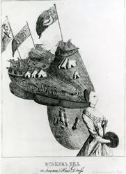 Bunkers Hill, or Americas Head Dress, 1776