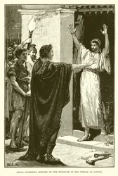 Caesar possessing himself of the treasure in the temple of Saturn