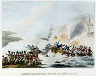 Campaign (Expedition) of Egypt (1798-1801): Debarking of the English army in Egypt, March 8