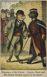 Captain Black and Sir Claude Scratch Quarrel in the Street