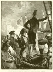 Captain Walpole intercepting the Duke of Saldanhas Ships
