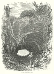 Cave at Pegwell Bay (engraving)