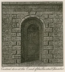 Central door at the east end of the Painted Chamber