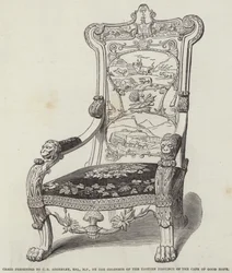 Chair presented to C B Adderley, Esquire, MP, by the Colonists of the Eastern Province of the Cape of Good Hope