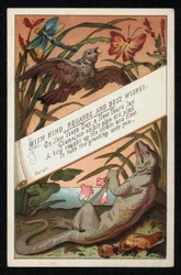 Chameleon with Verse and a Bird, New Year