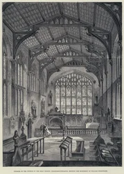 Chancel of the Church of the Holy Trinity, Stratford-upon-Avon, showing the Monument of William Shakespeare