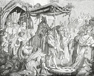 Charles IV, Holy Roman Emperor, visiting Pope Urban V in Avignon in 1365, 1882