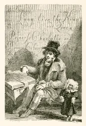 Charles Wood, a Blind Man, with an Organ and a Dancing Dog