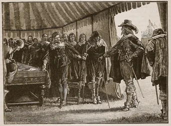 Charles and the Scottish Commissioners, Illustration from Cassell