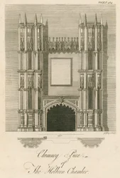 Chimney in the China Room, Strawberry Hill, Twickenham, London