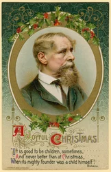 Christmas Card Featuring Charles Dickens
