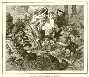 Cimbrians and Romans in battle