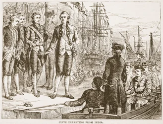Clive Departing from India, Illustration from Cassell