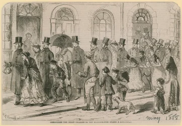 Conducting the Night Charges to the Marlborough Street Police Court