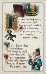 Consoling a man who has lost his girl to another