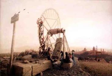 Construction Work at Gentilly, with Paris in the Background