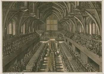 Coronation Banquet of James II, 1685, at Westminster Hall, London