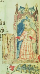 Portrait of John of Gaunt, Duke of Lancaster, from the Benefactors Book of St. Alban