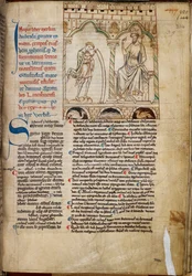 The Boy Merlin prophesying before King Vortigern, illustration from 