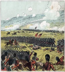 Crimean War (1853-1856): The Battle of Alma between the Russian army and a British, French and Turkish coalition on 20/09/1854. "The Battle of the Alma"