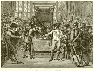 Cromwell dissolving the Long Parliament