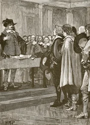 Cromwell refusing the Crown, illustration from Cassell